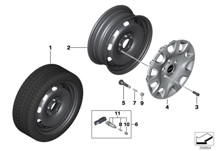 MINI disc wheel steel - 15`` ->900337