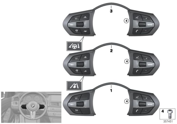 Switch,strng.wheel,multifunct. M-Sport ->52632612702