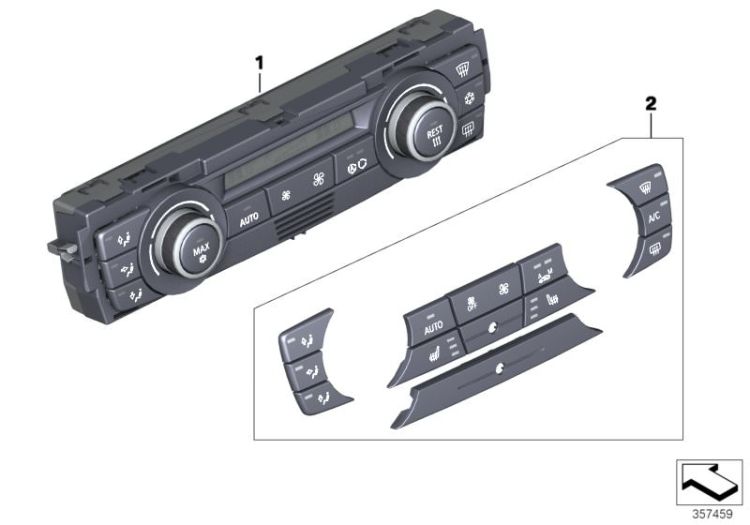 Automatic air conditioning control, Number 01 in the illustration