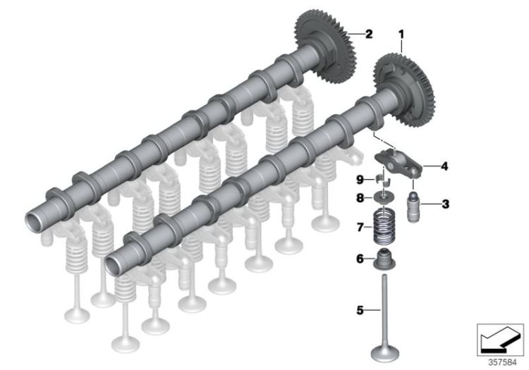 Timing and valve train-camshaft ->50142114087