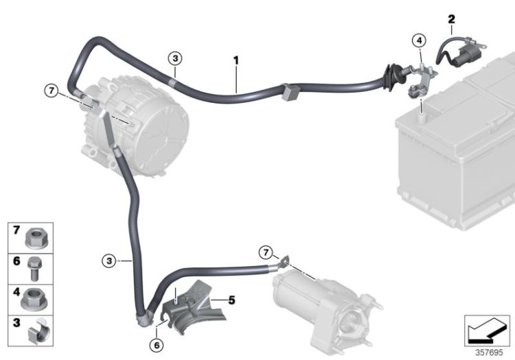 Battery cable/cable starter ->59106122156