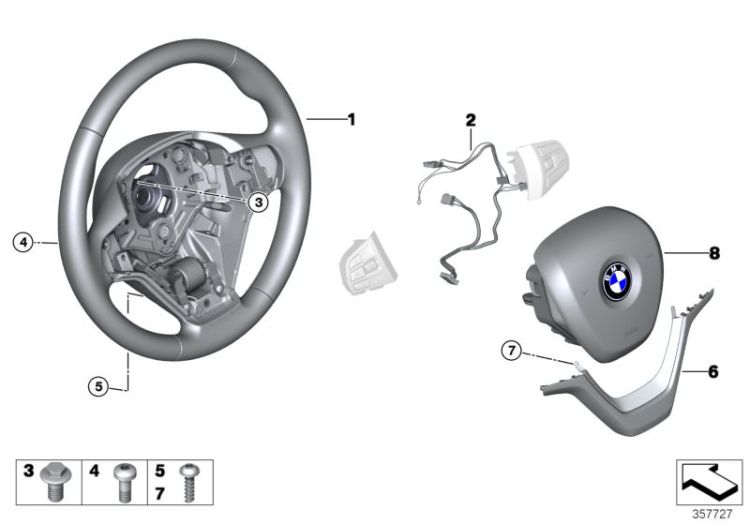 Airbag sports steering wheel ->56081322282
