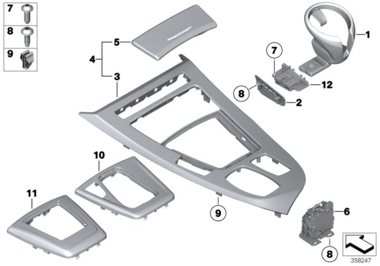 Anbauteile Mittelkonsole ->51401031559