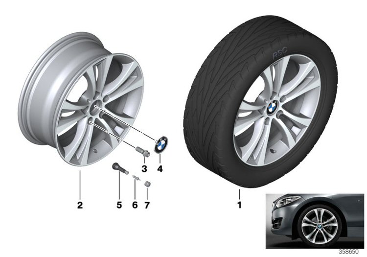 BMW LA wheel, double spoke 384 - 18`` ->47795160538