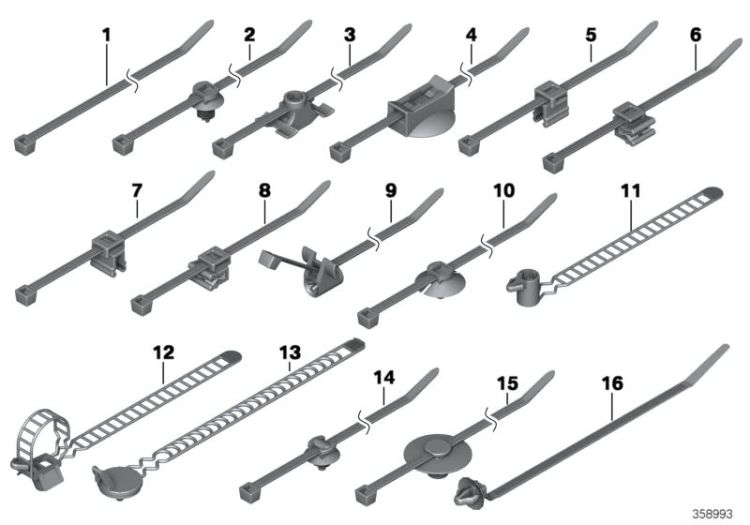 Kabelbinder, Nummer 11 in der Abbildung
