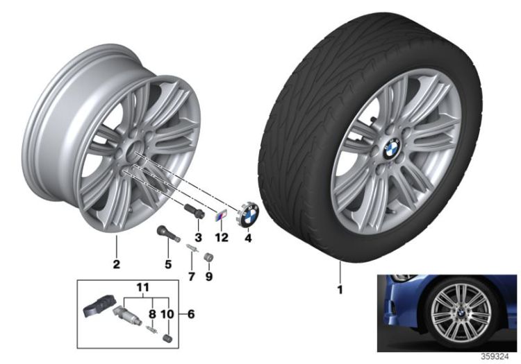 BMW LA wheel M star spoke 383-17`` ->53621361664
