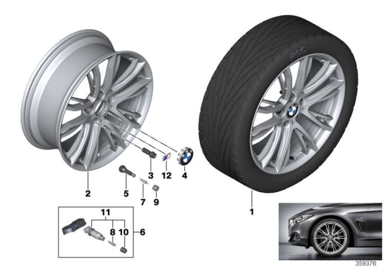 BMW LA wheel M double spoke 624 - 19`` ->54108361887