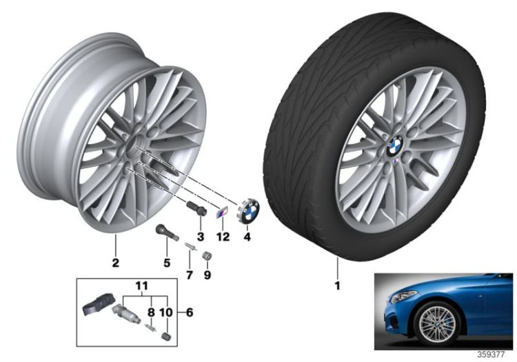 BMW LA wheel, M double spoke 460 - 17`` ->903615