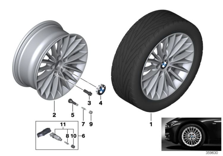 BMW LA wheel, multi spoke 414 - 17`` ->54108361691