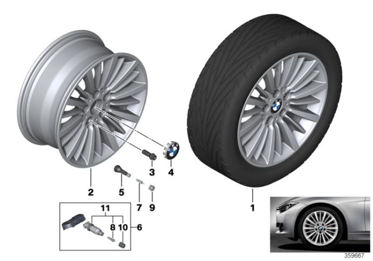 BMW LA wheel, multi spoke 416 - 18`` ->54108361977