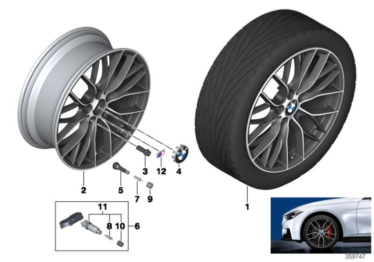 BMW LA wheel M double spoke 405-20`` ->47338330348