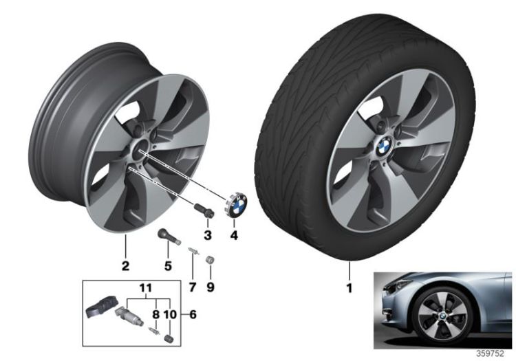 BMW LA wheel, Streamline 419 - 18`` ->54108361773
