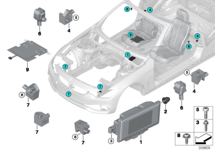 Electric parts, airbag ->55966652470