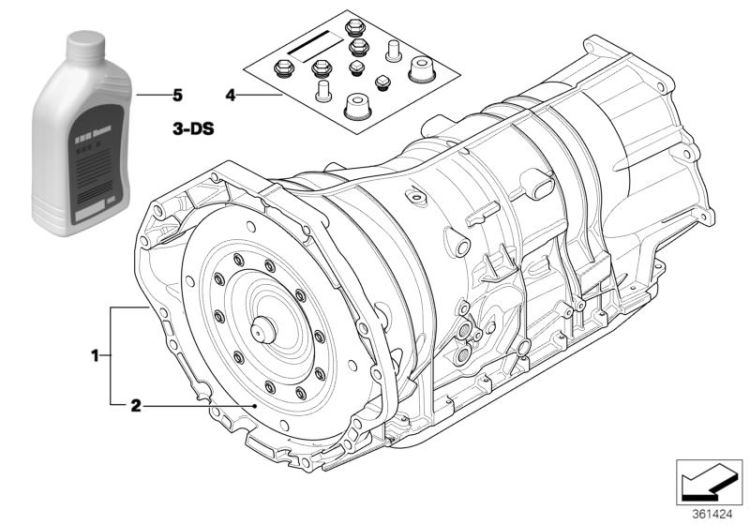 Automatic gearbox GA6HP26Z - 4-wheel ->50904241038