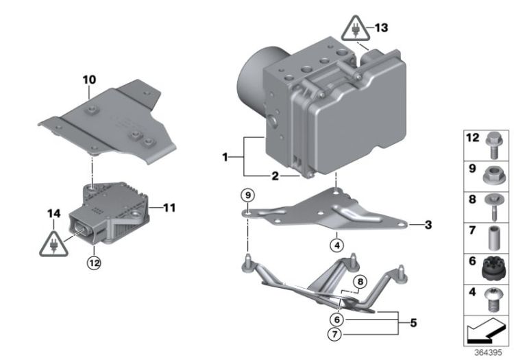 Hydro unit DXC/fastening/sensors ->48824341518