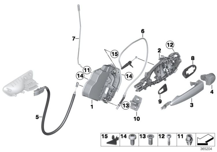 Locking system, door, rear ->55701518925