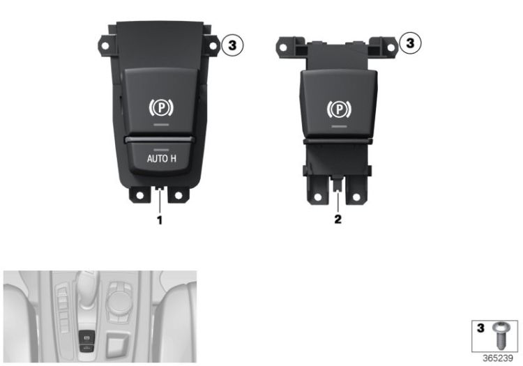 Parking brake switch ->52148612421