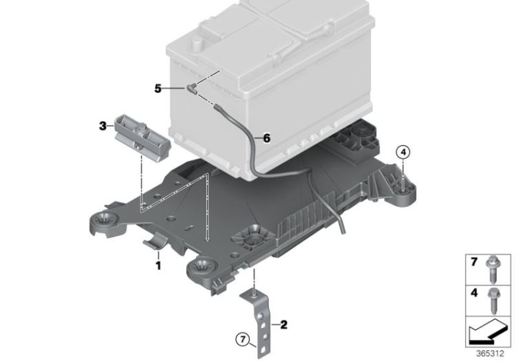 Batterieklemmschiene, Nummer 03 in der Abbildung