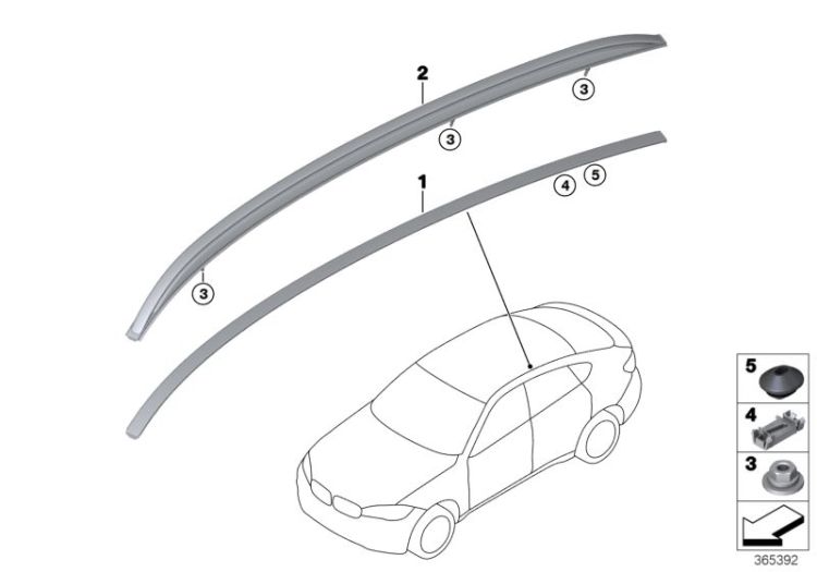 Roof moulding/Roof rail ->56762030194