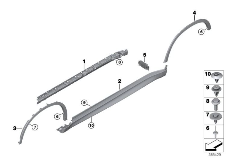 M trim, sill / wheel arch ->56081519438