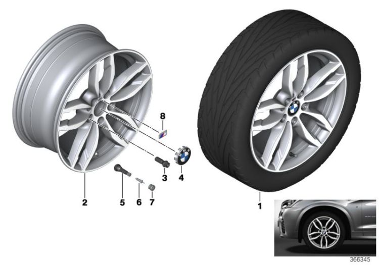 BMW LA wheel M double spoke 622 - 19