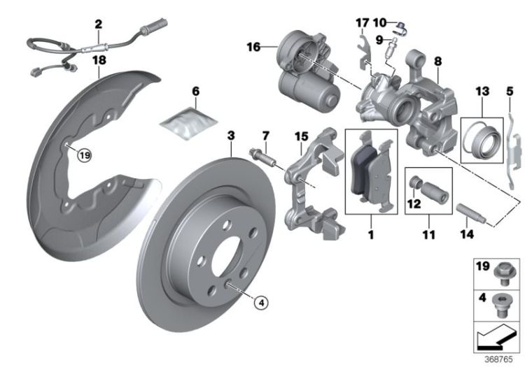 Rear wheel brake ->56667342222