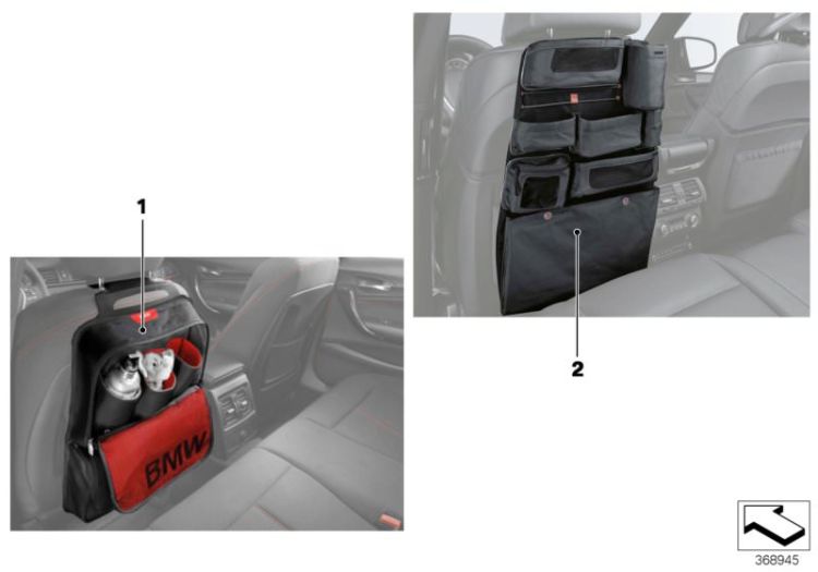 Backrest pouch &backrest pouch BMW Lines ->48480032663