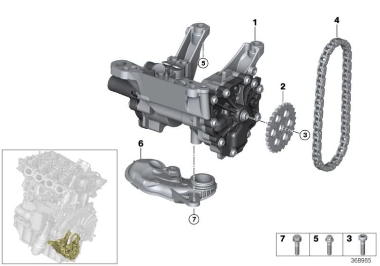 Lubrication system/Oil pump with drive ->56281115586