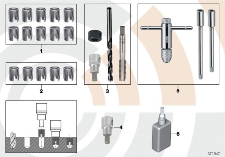 Repair kit, thread repair ->8015