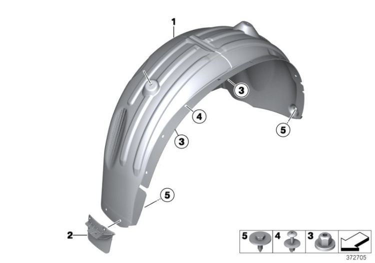 Radhausverkleidung hinten ->52632518224