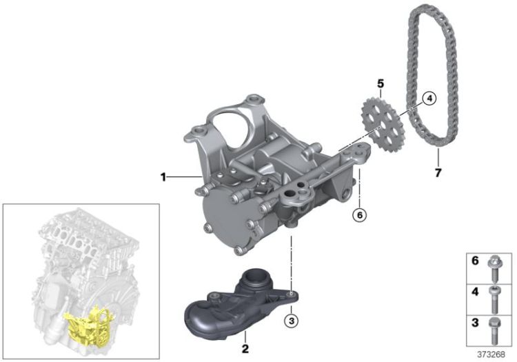 Lubrication system/Oil pump with drive ->48074411087