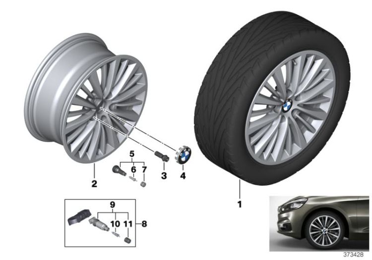 BMW LA wheel, multi-spoke 481 - 17`` ->47256114319