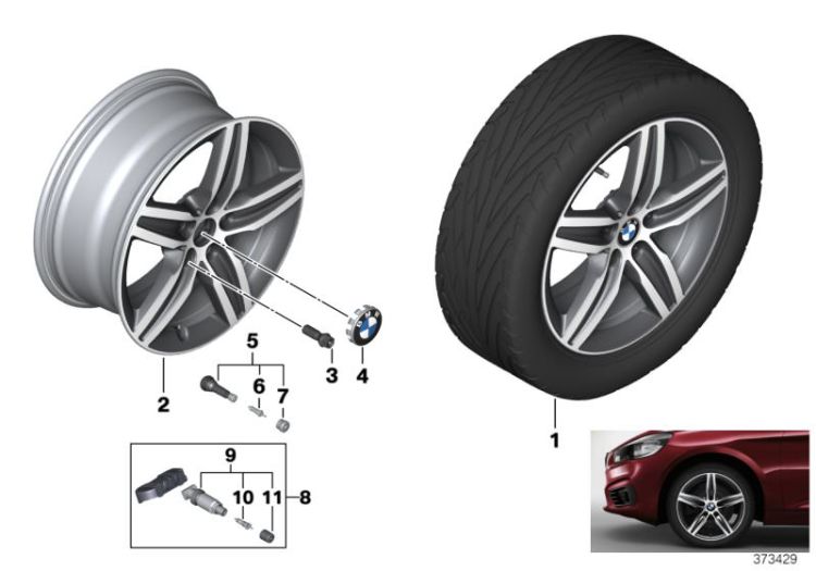 BMW LA wheel, star spoke 379 - 17`` ->56667362124