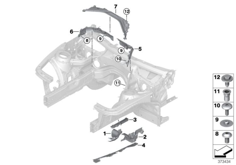 Anbauteile Motorraum ->56447519844