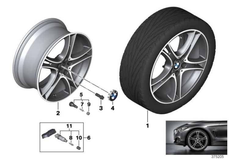 BMW LA wheel, double spoke 361 - 18`` ->56667362053