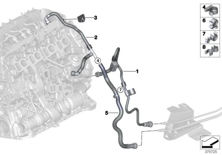 Fuel pipes / Mounting Parts ->47751130984