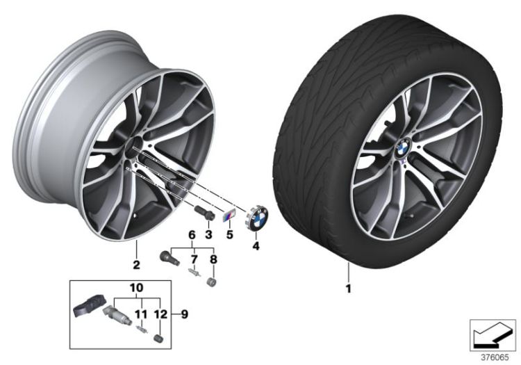 BMW LA wheel, M double spoke 611 - 20`` ->57046362062