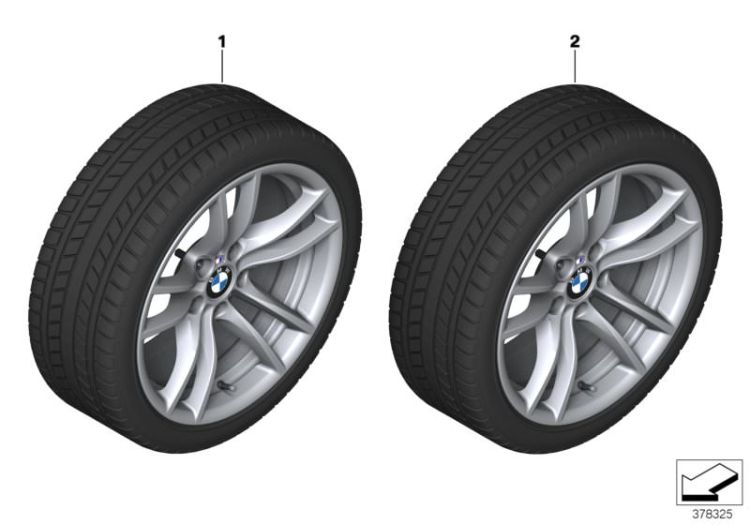 Winter wheel and tyre M V-spoke 640M ->56447034498