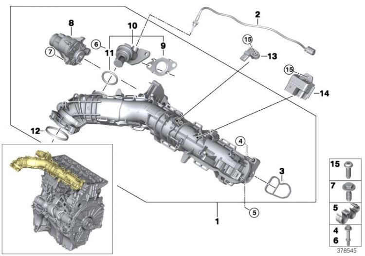 Intake manifold AGR with flap control ->58774115659