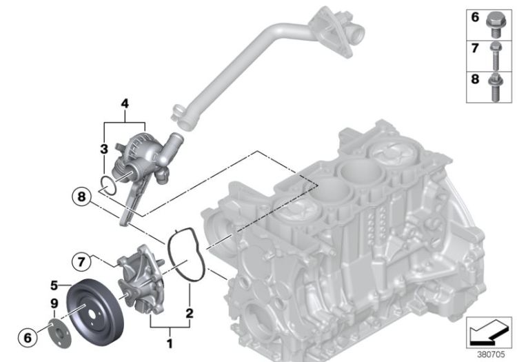 Waterpump - Thermostat ->53622115011