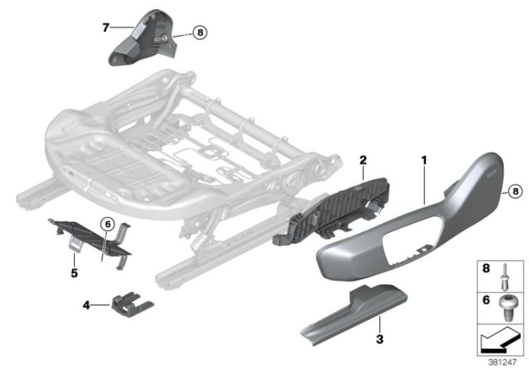 Seat, front, seat panels, electrical ->56667524074