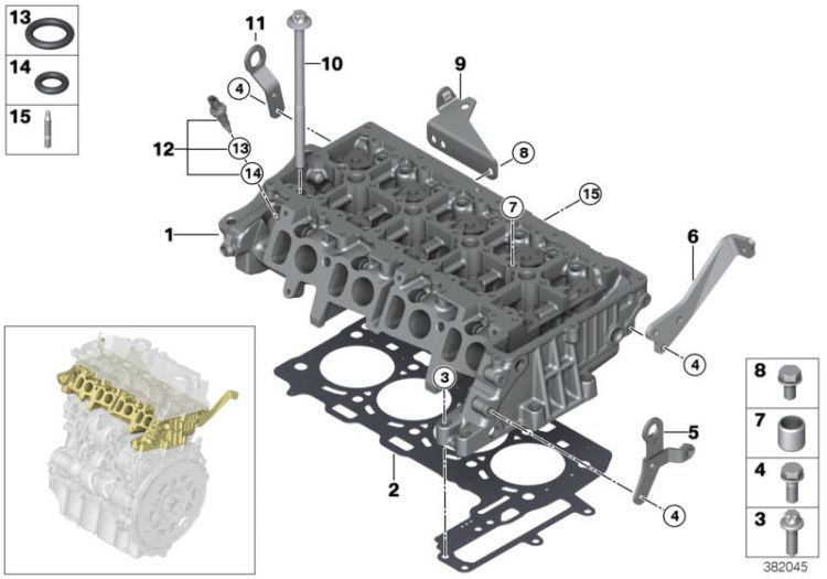 Cylinder head/Mounting parts ->56423115536