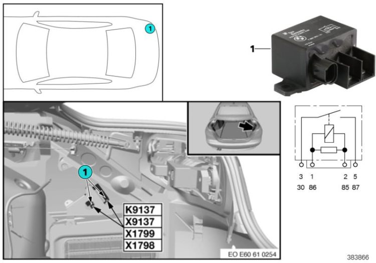 Relais Elektrolüfter K9137 ->47750611719