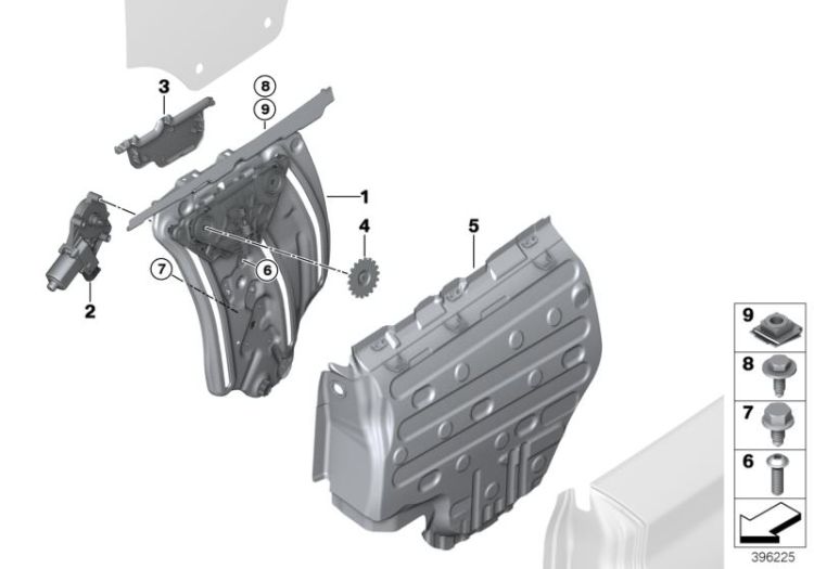 Türfenstermechanismus hinten ->56921512025