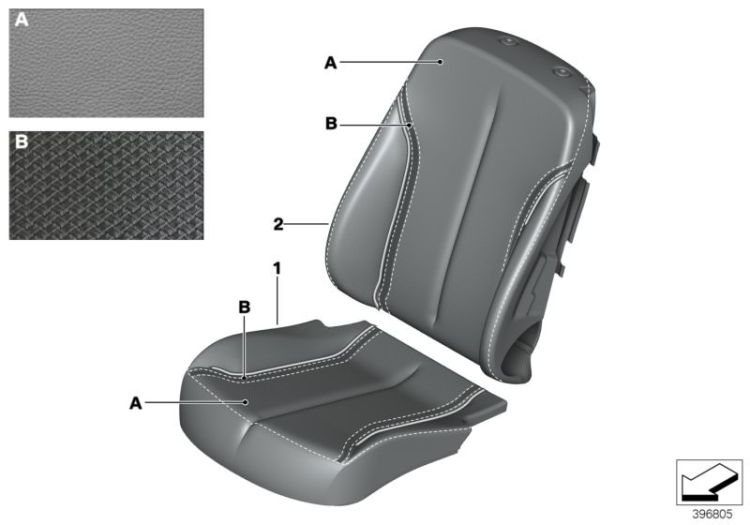 Indiv.cover, basic seat, front ->55966911332