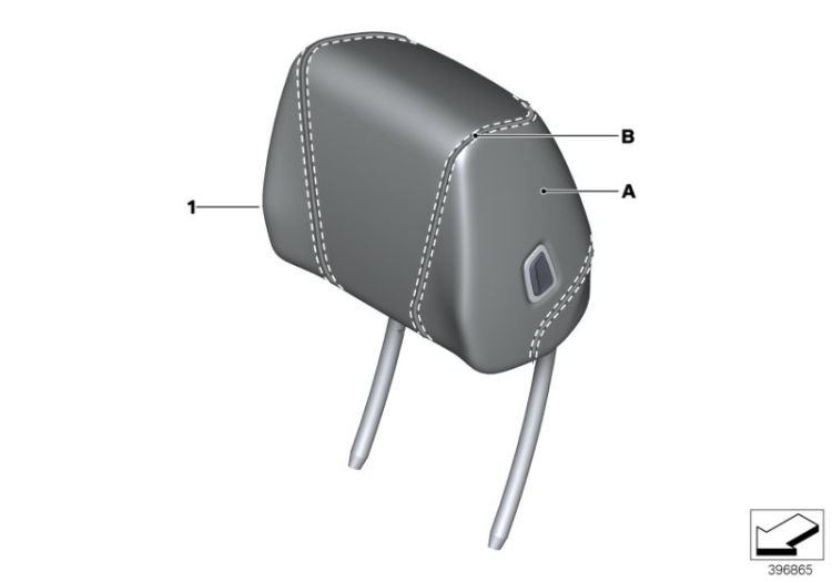 Indv. headrest, basic seat, front ->55966911334