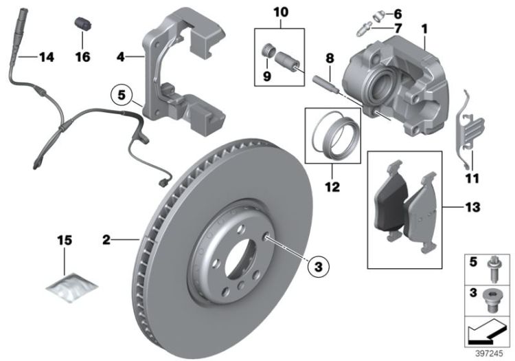 Front brake, brake pad power kit ->50139341584
