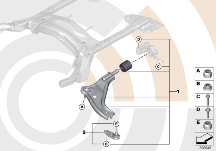 Kits reparación brazo oscil. transvers. ->50618311182