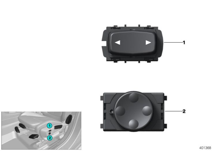 Switch, seat, lumbar/backrest width ->48480611845