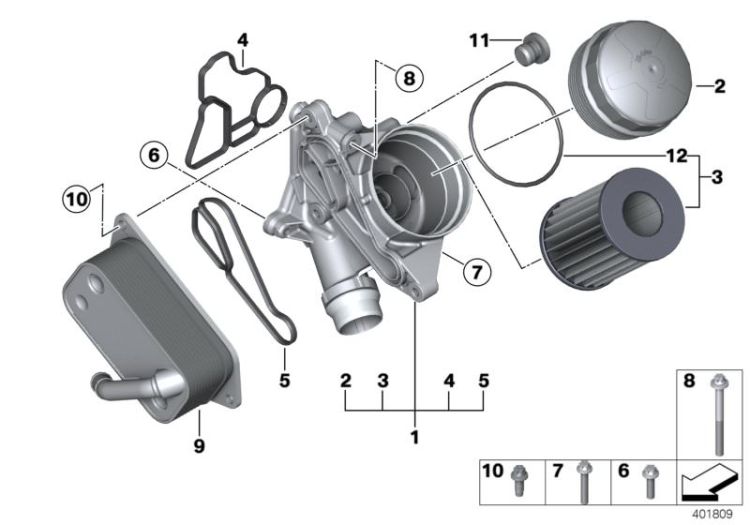 Lubricat.syst.-oil filter,heat exchanger ->